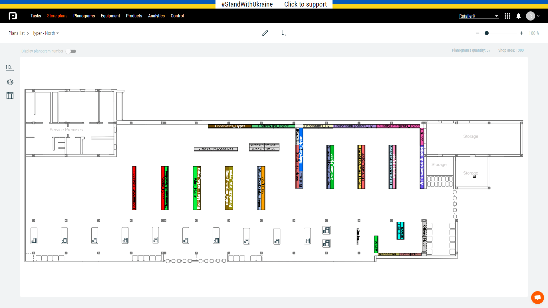 store floor plan in Planohero