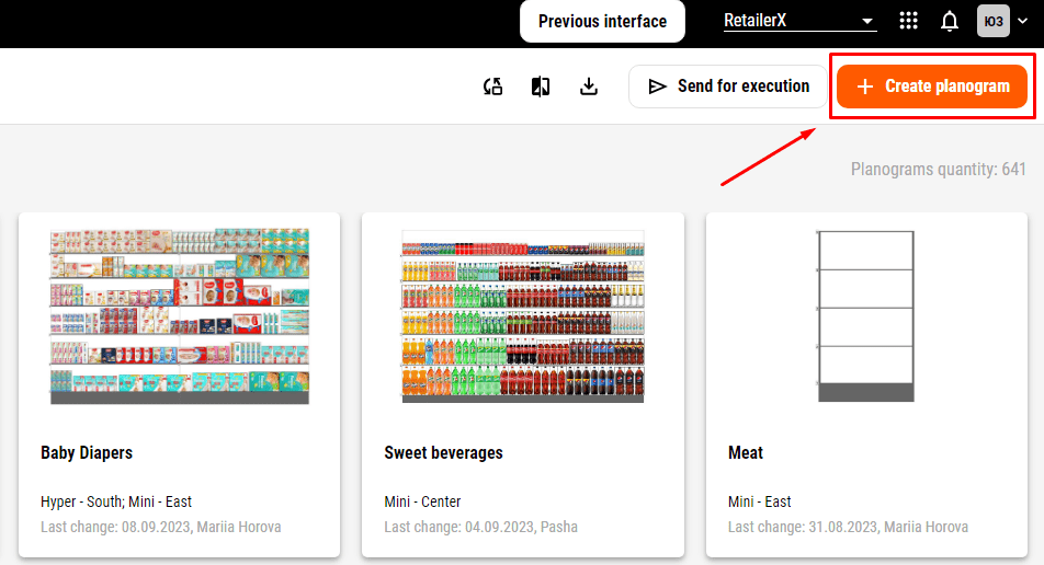Create planogram in PlanoHero service