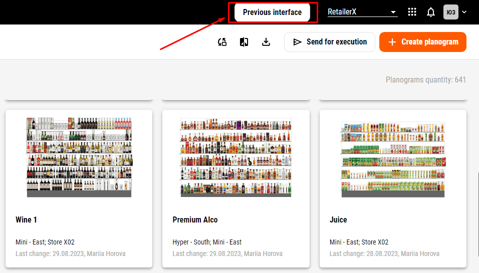 Previous interface version of PlanoHero button