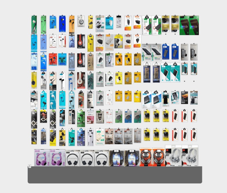 Mobile accessories planogram