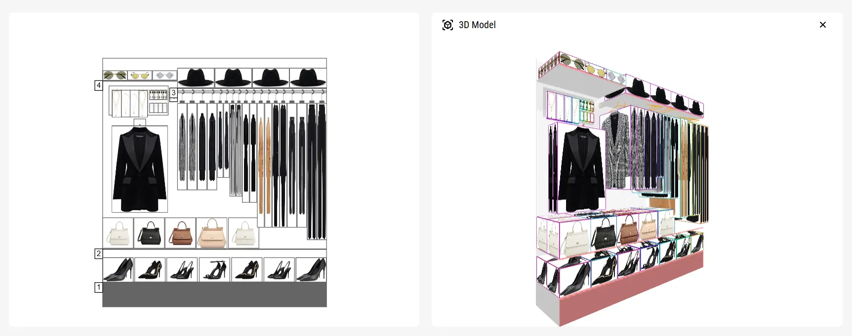 Planogram for clothes