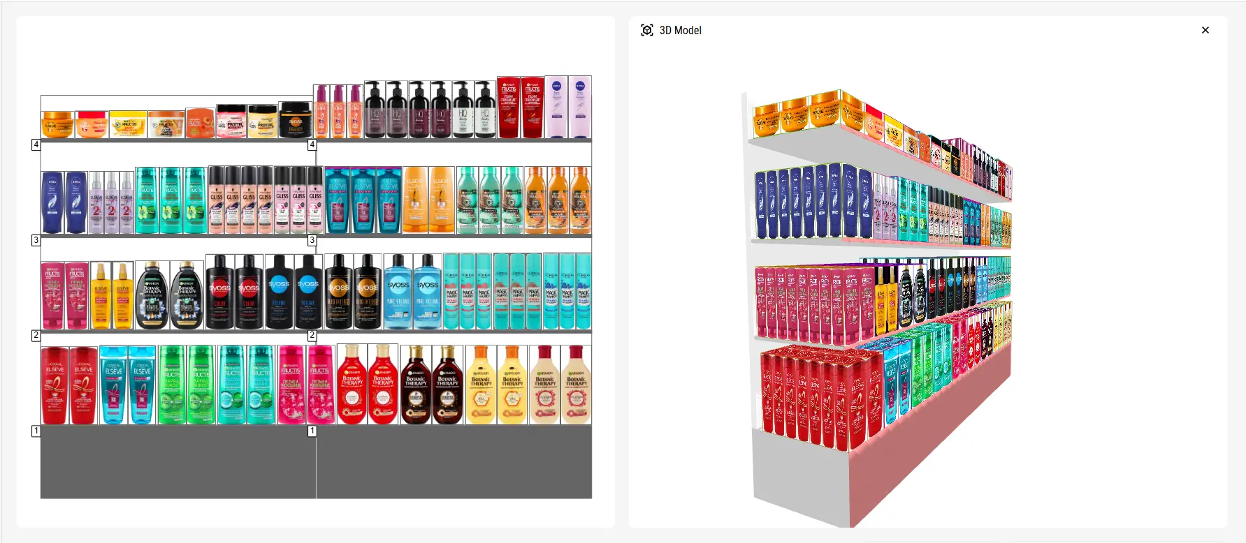 Планограмма шампуней